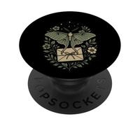 Vintage Moth Letter Celestial Floral Design PopSockets Adhesive PopGrip