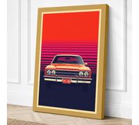 Vintage Motor Pop Retro Canvas Wall Art Print 18x12 Inch (46 x 30 cm)