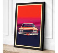 Vintage Motor Pop Retro Canvas Wall Art Print 30x20 Inch (76 x 51 cm)