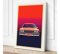 Vintage Motor Pop Retro Canvas Wall Art Print 30x20 Inch (76 x 51 cm)