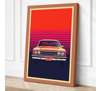 Vintage Motor Pop Retro Canvas Wall Art Print 36x24 Inch (91 x 61 cm)