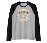 Vintage Motor Racing Speedway Custom Car Club Raglan Baseball Tee