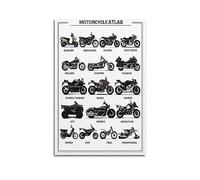 Vintage Motorbike Poster MOTORCYCLE ATLAS Decorative Painting Canvas Poster 12x18inch(30x45cm)