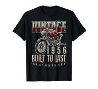 Vintage Motorcycle Bikers Motorbike Birthday Born In 1956 T-Shirt