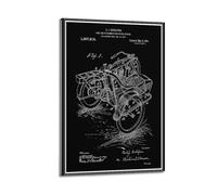 Vintage Motorcycle Blueprint Poster, 1918 Engineering Design, Industrial Theme Poster Decorative Painting Canvas Wall Posters And Art Picture Print Modern Family Bedroom Decor Posters 20x30inch(50x75c