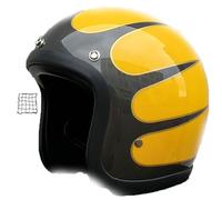 Vintage Motorcycle Half Helmet, DOT/ECE Approved Adult Men and Women Motorcycle Crash Helmet with Net Bag, Lightweight Open-Face Motorbike Helmet for Bicycle Cruiser Scooter 8,M