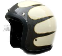 Vintage Motorcycle Half Helmet, DOT/ECE Approved Adult Men and Women Motorcycle Crash Helmet with Net Bag, Lightweight Open-Face Motorbike Helmet for Bicycle Cruiser Scooter 5,XXL