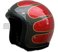 Vintage Motorcycle Half Helmet, DOT/ECE Approved Adult Men and Women Motorcycle Crash Helmet with Net Bag, Lightweight Open-Face Motorbike Helmet for Bicycle Cruiser Scooter 4,M