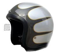 Vintage Motorcycle Half Helmet, DOT/ECE Approved Adult Men and Women Motorcycle Crash Helmet with Net Bag, Lightweight Open-Face Motorbike Helmet for Bicycle Cruiser Scooter 6,XL
