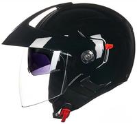 Vintage Motorcycle Half Helmet, DOT/ECE Approved Adult Men and Women Motorcycle Crash Helmet with Sun Visor, Lightweight Open-Face Motorbike Helmet for Bicycle Cruiser Scooter 4,XL