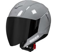 Vintage Motorcycle Half Helmet Open Face Helmet with Sun Visor 3/4 Half Face Motorbike Crash Helmet DOT/ECE Approved Scooter Cruiser Helmet for Adults Men and Women 14,M