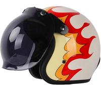 Vintage Motorcycle Helmet for Men Women Classic Retro 3/4 Open Face Design DOT/ECE Certified for Motorbike Cruiser Crash Helmets for Motorbikes Open Face 3,M(57-58cm)