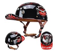Vintage Motorcycle Helmets, Half Helmets, Jet Helmets, ECE Certified Baseball Caps, Open Face Helmets, German Skull Caps, Unisex Cruisers, Helicopters, Mopeds, Scooters E,L=59-60CM