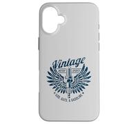 Vintage Motorsports God, Guts and Gasoline Spark Plug Design Case for iPhone 16 Plus