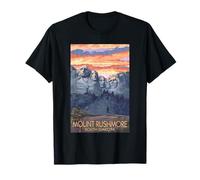 Vintage Mount Rushmore North Dakota Large Graphic T-Shirt