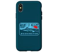 Vintage Mount Saint Helens Washington Retro Style Volcano Case for iPhone X/XS