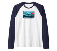 Vintage Mount Saint Helens Washington Retro Style Volcano Raglan Baseball Tee