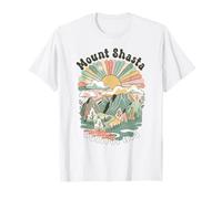 Vintage Mount Shasta California Mountains Hiking Sunset T-Shirt
