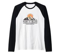 Vintage Mount St. Helens Washington - Mountain Souvenir Raglan Baseball Tee