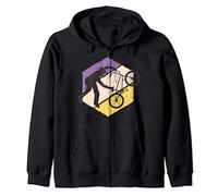 Vintage Mountain Bike Downhill Biking Cycling Biker BMX Zip Hoodie