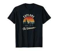 Vintage Mountain Forest Sunset Adventure T-Shirt