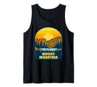 Vintage Mountain Lake Sunset Forest Landscape Tank Top