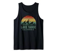 Vintage Mountains Hiking Camping Lake Tahoe California Tank Top