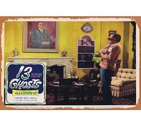 Vintage Movie Poster 13 GHOSTS Original Lobby Card 8 William Castle Charles Herbert Horror Tin Sign,Retro of Classic Old Film Poster Metal Sign TV Bar Gift Karaoke Music Club Restaurant Man Cave Wall