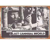 Vintage Movie Poster LAST CANNIBAL WORLD aka Jungle Holocaust Lobby Card 5 Me Me Lai Tin Sign,Retro of Classic Old Film Poster Metal Sign TV Bar Wall Club Restaurant Man Cave Wall Decoration 8x12