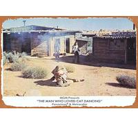 Vintage Movie Poster Tin Sign THE MAN WHO LOVED CAT DANCING Original US Lobby Card 3 Burt Reynolds Sarah Miles Retro of Classic Old Film Poster Metal Sign TV Bar Wall Club Restaurant Man Cave Wall