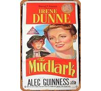 Vintage Movie Poster Tin Sign THE MUDLARK daybill Movie poster 1950 Alec Guinness Irene Dunne Retro of Classic Old Film Poster Metal Sign TV Bar Wall Club Restaurant Man Cave Wall Decoration 8x12