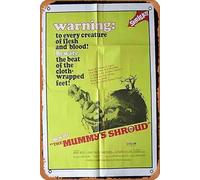 Vintage Movie Poster Tin Sign THE MUMMY'S SHROUD US One sheet Movie poster Hammer Horror Retro of Classic Old Film Poster Metal Sign TV Bar Wall Club Restaurant Man Cave Wall Decoration 8x12 Inches