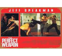 Vintage Movie Poster Tin Sign THE PERFECT WEAPON Original Lobby Card 8 Martial Arts Jeff Speakman Retro of Classic Old Film Poster Metal Sign TV Bar Wall Club Restaurant Man Cave Wall Decoration 8x12