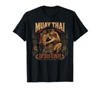 Vintage Muay Thai Fight Night Thai Boxing Fighter T-Shirt