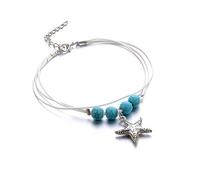 Vintage Multi-Layer Boho Starfish Adjustable Ankle Bracelet for Women Buddha Foot Jewelry Summer Barefoot Beach Easel Elegant and Popular Durability