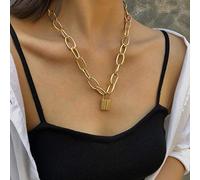Vintage Multilayer Crystal Pendant Necklace Women Gold Color Beads Moon Horn Crescent Choker Necklaces Jewelry New