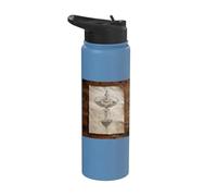 Vintage Mushroom Anatomy Botanical Illustration Mycology Stainless Steel Insulated Water Bottle