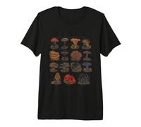 Vintage Mushroom Field Guide for Nature Walks and Mycology Premium T-Shirt