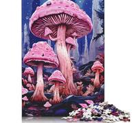 Vintage Mushroom Forest Jigsaw Puzzles Puzzle for Adults Kids. 1000 Piece Impossible Challenge Toy Educational Games Home Decoration for Adults& Kids Age 14 Years Up 1000pcs (75x50cm)