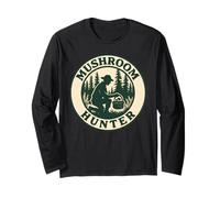 Vintage Mushroom Hunter Foraging Woodsman Mycology Long Sleeve T-Shirt