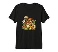 Vintage Mushrooms Botanical Cottagecore Nature Forest Premium T-Shirt