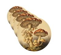 Vintage Mushrooms Car Air Freshener Cards Set of 4 Pieces Long Lasting Hanging Scented Cards Auto Aromatherapy Tablets Personalized Car Fresheners Gifts for Men Women - Lavender Scent