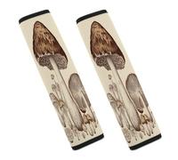 Vintage Mushrooms Drawing Car Seat Belt Cover Soft Comfortable Shoulder Seatbelt Pads Cover Seat Belt Pad for Suitable for Car Interior Accessorie