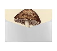 Vintage Mushrooms Drawing File Folder Paper Bill Receipt Organizer Portable Document Organizer Expanding Accordion File Organizer Plastic Envelopes with 6 Pockets for Office Home