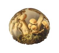 Vintage Mushrooms Shower Cap Reusable Waterproof Shower Bonnet for Women Men Elastic Band Bath Hair Hat Double Layered Washable Bath Cap for All Hairstyles, Travel-Friendly