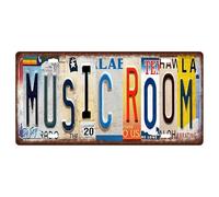 Vintage Music Room Wall Decor, Metal Tin Signs, Vintage Music Room Signs, Funny Street Signs, Unique Wall Decor, for Home Bar Diner Pub 12 x 6 Inches