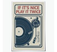 Vintage Music Wall Art A Retro-Style Record Illustration Pictures Prints Funny Mid Century 90S Music Album Covers Wall Decor for Music Studio 12x18inch Unframed