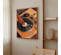 Vintage Music Wall Art Minimalist African American Art Decor for Living Room Bedroom Dorm Modern Home Decor 80x120cm Frameless