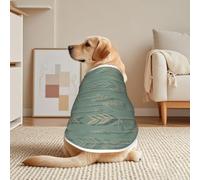 Vintage Muted Boho Arrows Mesh T-Shirt For Large Pets Dog Cat | Breathable Mesh With A Pullover Design, Short Sleeves, And White Trim.