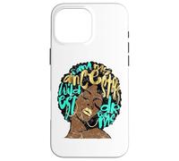 Vintage My Ancestors Dreams Aqua Teal Afro Black Woman Diva Case for iPhone 16 Pro Max